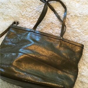 Coach Metallic Olive Shoulder Bag